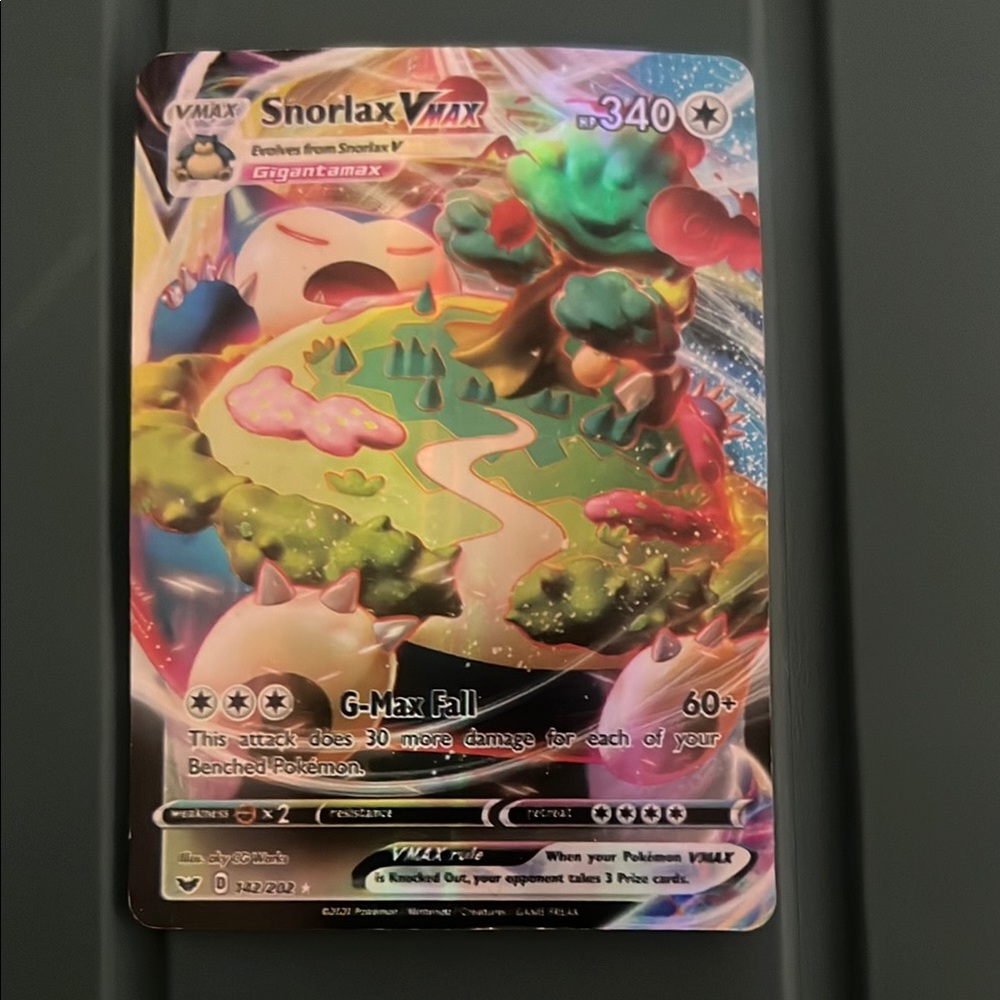 Pokemon Snorlax VMAX Card - Multicolor